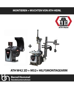 PKW bis 26/24" Reifenmontiermaschine + Radwuchtmaschine inkl. Hilfsmontagearm von ATH
