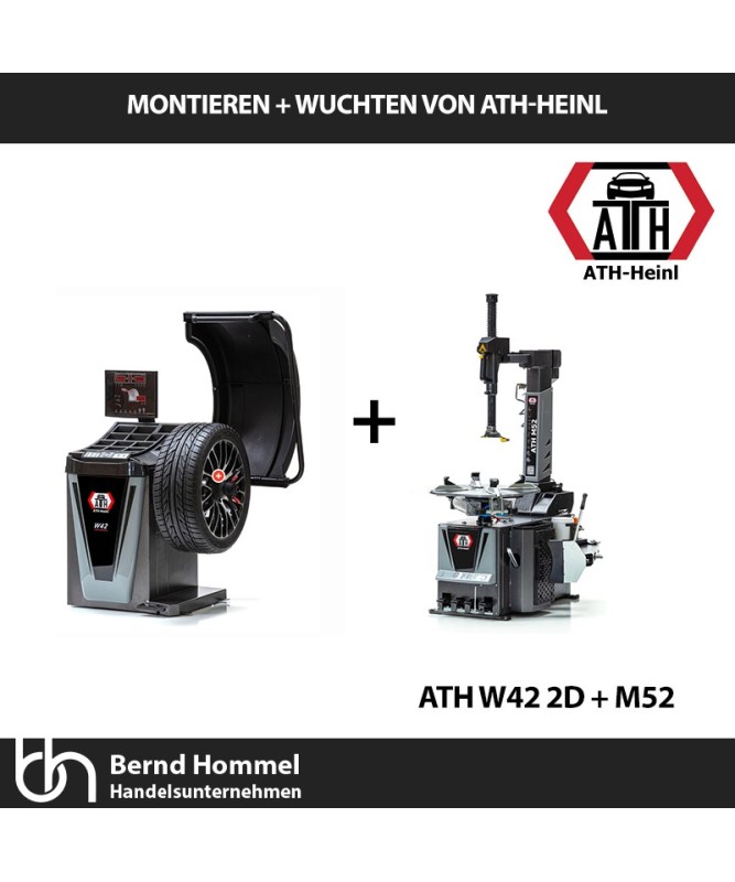 PKW bis 26/24" Reifenmontiermaschine + Radwuchtmaschine  von ATH