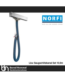 NORFI LKW Saugschlitzkanal Set 10m - Technorail Abgasabsaugung Abgasabsauganlage